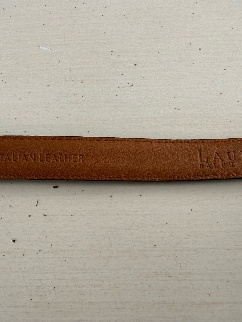 Leather Belt in Dark Blue - Picture 4 of 10